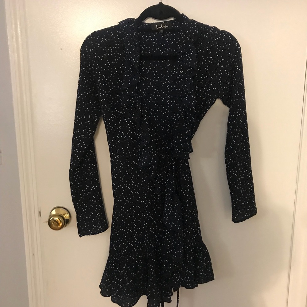 Lulus Ruffle Wrap Dress - Picture 3 of 6
